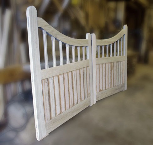 Pair of timber gates just finished in the workshop