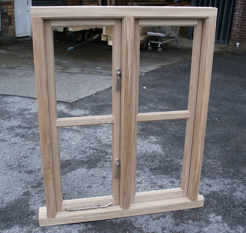 Timber casement window frame finished and ready to fit